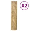 vidaXL Тръстикови огради, 2 бр, 150x500 см