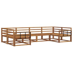 vidaXL Комплект дивани за открито 6 pcs Естествен