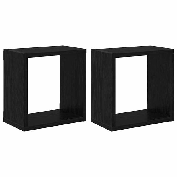 vidaXL Стени за рафтове с рафт 2 pcs Черния дъб 26 x 15 x 26 cm