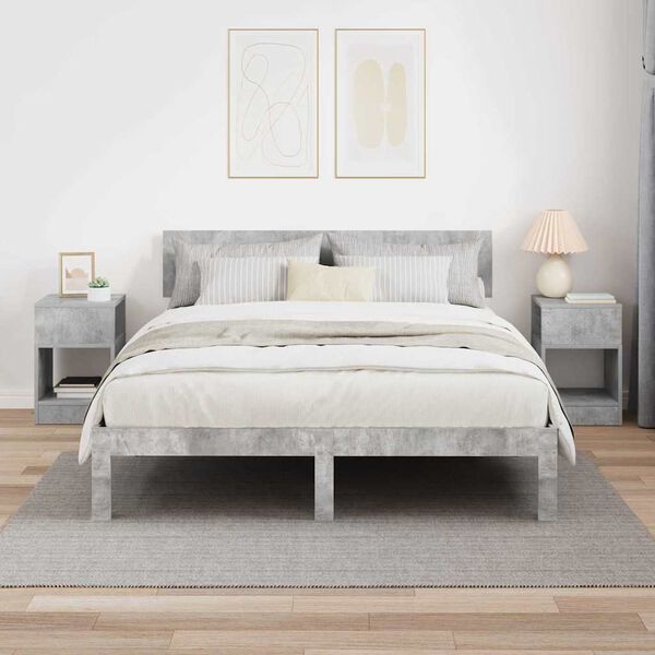 vidaXL Крайна масичка 2 pcs Циментено сиво 30,5 x 30 x 45 см