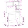 vidaXL Бюрото с рафтове бяло 100x45x140 cm Изработена дървесина