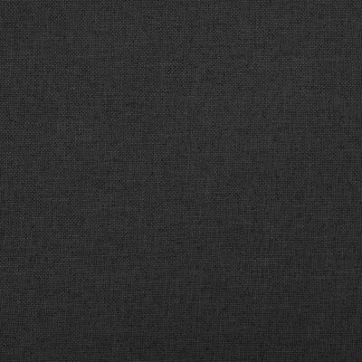 vidaXL Сгъваема пейка за съхранение, черна, 76x38x38 см, изкуствен лен