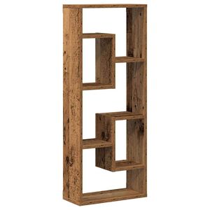 vidaXL Стенен рафт, старо дърво, 36x16x90 см, инженерно дърво
