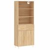 vidaXL Висок шкаф, дъб сонома, 69,5x34x180 см, инженерно дърво