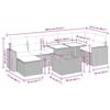 vidaXL Градински диван с възглавници, 8 части, бежов полиратан