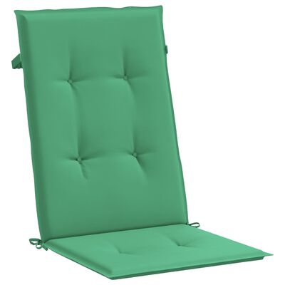 vidaXL Възглавници за столове с облегалки 6 бр зелени 120x50x3 см плат