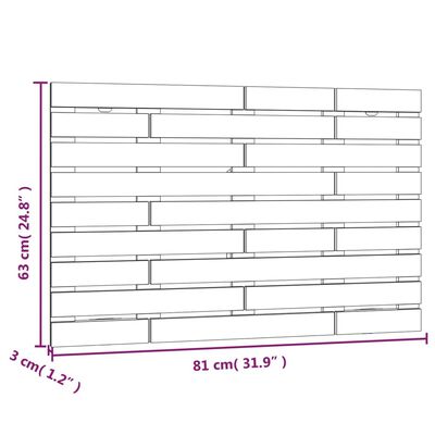 vidaXL Стенна табла за спалня, меденокафява, 81x3x63 см, бор масив
