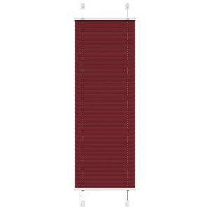 vidaXL Плисирана щора, бордо червена, 45x100 см, ширина на плата 44,4 см, полиестер