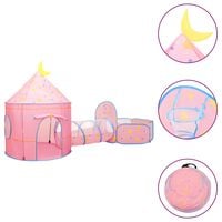 vidaXL Детска палатка за игра, розова, 301x120x128 см