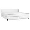 vidaXL Боксспринг легло с матрак, бяло, 200x200 см, изкуствена кожа