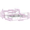 vidaXL Легло с етажерка за книги, без матрак, 180x200 см, бор масив