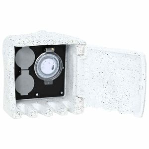 vidaXL Градински контакт от изкуствен камък с таймер