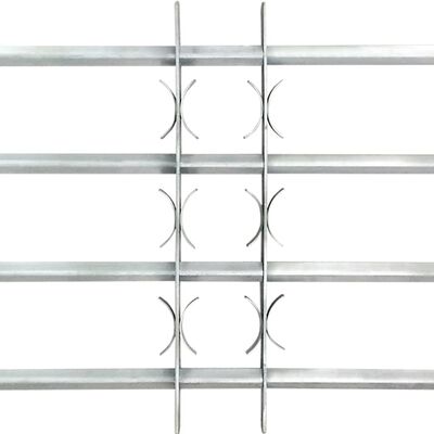 vidaXL Регулируема решетка за прозорци с 4 напречни пръта 700-1050 мм