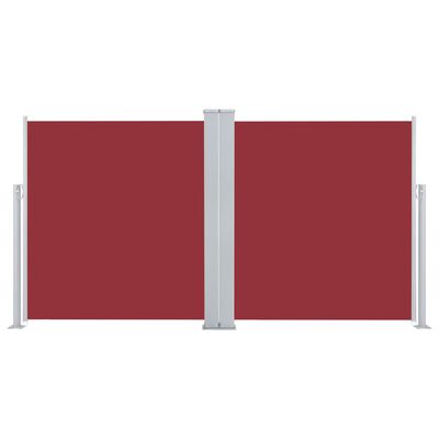vidaXL Прибираща се странична тента, 170x600 см, червена