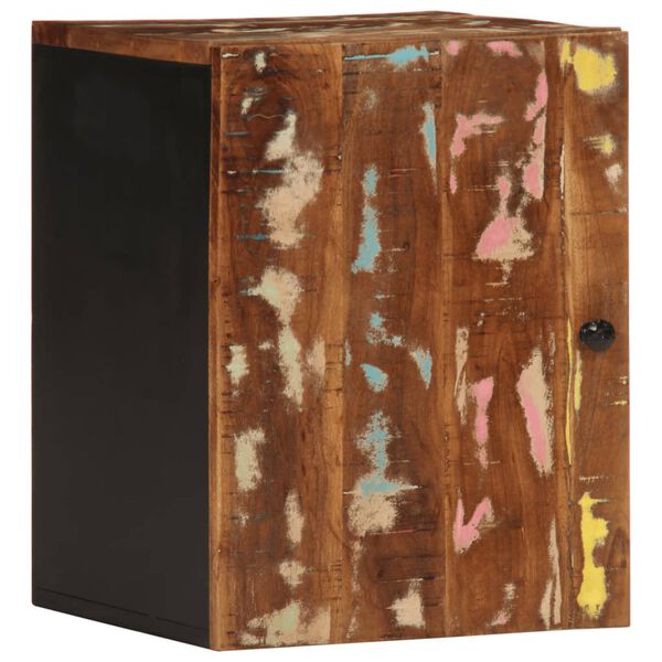 vidaXL Стенен шкаф за баня 38x33x48 см масивно регенерирано дърво