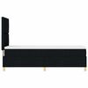 vidaXL LED кутия за пружини с легло с матрак Черно 80 x 200 cm текстил
