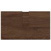vidaXL Комплект мебели за баня 3 pcs Кафяв дъб Инженерно дърво & Метал