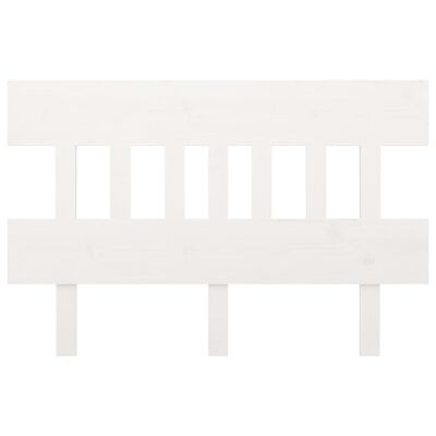 vidaXL Горна табла за легло, бяла, 203,5x3x81 см, бор масив