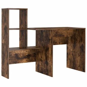 vidaXL Бюро Димян дъб Инженерна дървесина 131,5 x 50 x 106,5 см