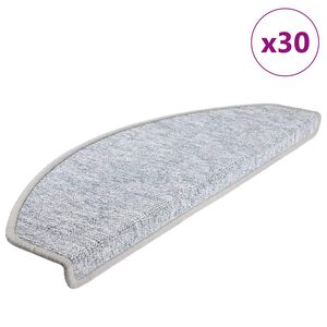 vidaXL Изтривалки за стълби, 30 бр., 65x24x4 см, светлосиви, полукръгли, големи