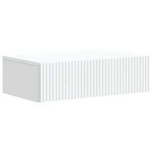 vidaXL Стенен страничен масичка Бяло 59 x 34,5 x 17 см