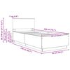 vidaXL Рамка за легло с таблото Бяло 90 x 200 cm Инженерна дървесина