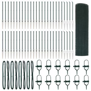 vidaXL Стълб за ограда. Зелено