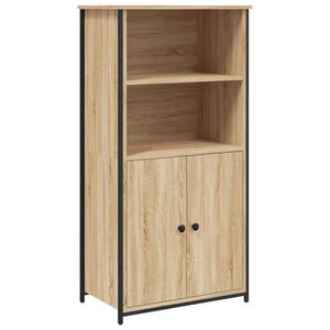 vidaXL Висок шкаф, сонома дъб, 62x36x121,5 см, инженерно дърво