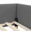 vidaXL Ъглова рамка за легло с таблото Тъмен сив 80 x 200 cm текстил