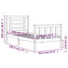 vidaXL Рамка за легло с табла Single масивна дървесина