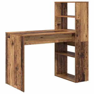 vidaXL Бюро Старо дърво Инженерна дървесина 113 x 54 x 120 см