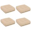 vidaXL Кушони за сядане, 4 броя VIANEN 4 pcs 100% полиестер Кремаво