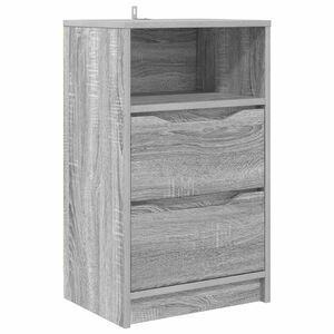 vidaXL Нощно шкафче Сив Сонома 40 x 30 x 67 cm Инженерна дървесина