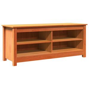 vidaXL Пейка с място за съхранение 110 x 38 x 45,5 см Восъчнокафяво
