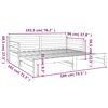vidaXL Разтегателно дневно легло, черно, 2x(90x190) см, бор масив