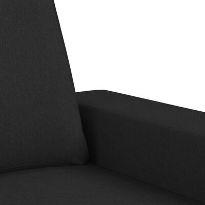 vidaXL Комплект дивани 2 части, черен, текстил