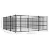vidaXL Външна клетка за кучета, 450x450x185 см
