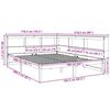vidaXL Легло с етажерка за книги, без матрак, 160x200 см, бор масив