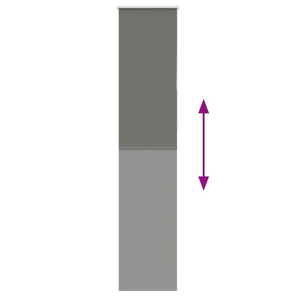 vidaXL Ролкова щора Blackout Сив 50x230 cm Ширина на плата 45,7 cm