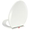 vidaXL Тоалетна седалка, плавно затваряне, бърз монтаж/демонтаж, бяла