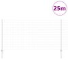 vidaXL Ограда с пост Сребрист 1,2 x 25 m Стомана
