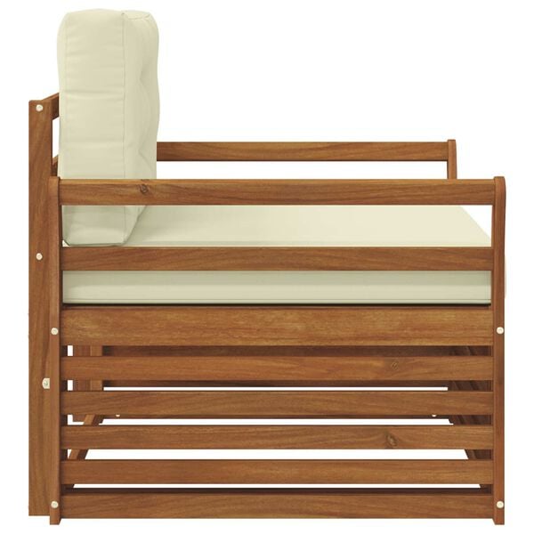 vidaXL Комплект дивани за открито Солидно акациево дърво и полиестер