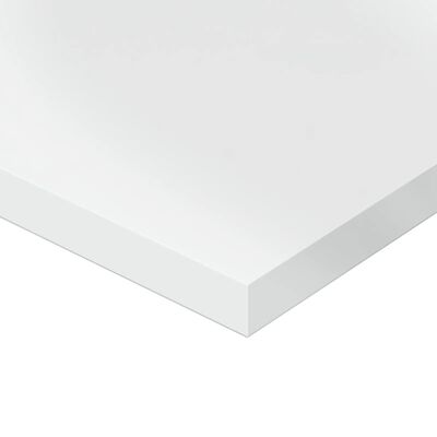 vidaXL Рафтове за етажерка, 4 бр, бял гланц, 40x20x1,5 см, ПДЧ