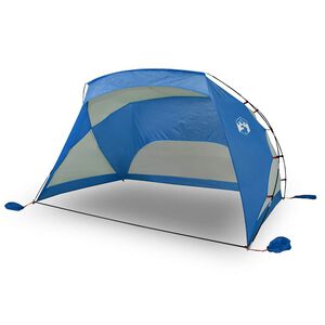 vidaXL Плажна палатка лазурносиня 274x178x170/148 см 185T полиестер