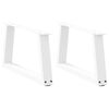 vidaXL Крака за масичка за кафе, V-образни, 2 бр., бели, 50 x (30-31,3) см, стомана