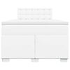 vidaXL Боксспринг легло с матрак, бяло, 120x190 см изкуствена кожа