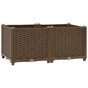 vidaXL Повдигната леха, 80x40x38 см, полипропилен