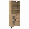 vidaXL Висок шкаф Дъб 69,5 x 34 x 180 см Инженерно дърво