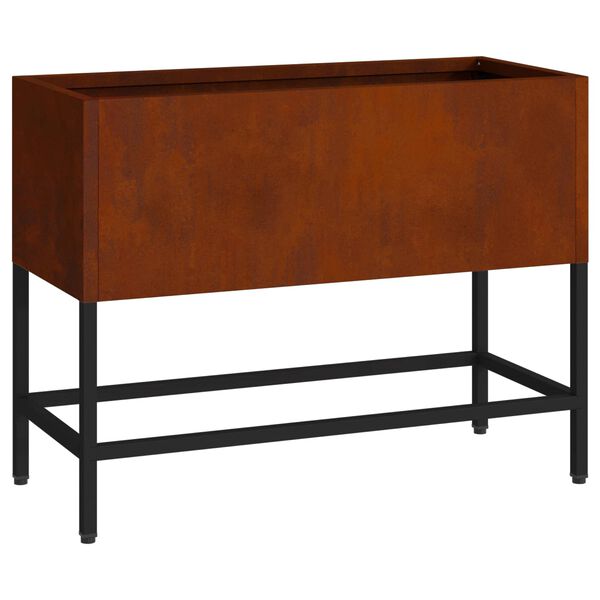 vidaXL Повдигната градинска саксия Ръждясало 60 x 26 x 45 см