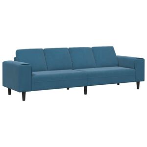 vidaXL Диван за всекидневна Синьо 250 x 77 x 76 см